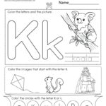 Letter K Coloring Worksheet   Free Printable, Digital, & Pdf With Free Printable Letter K Worksheets