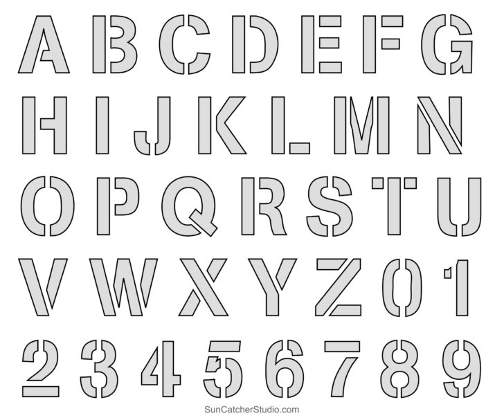 Free Printable Alphabet Stencils