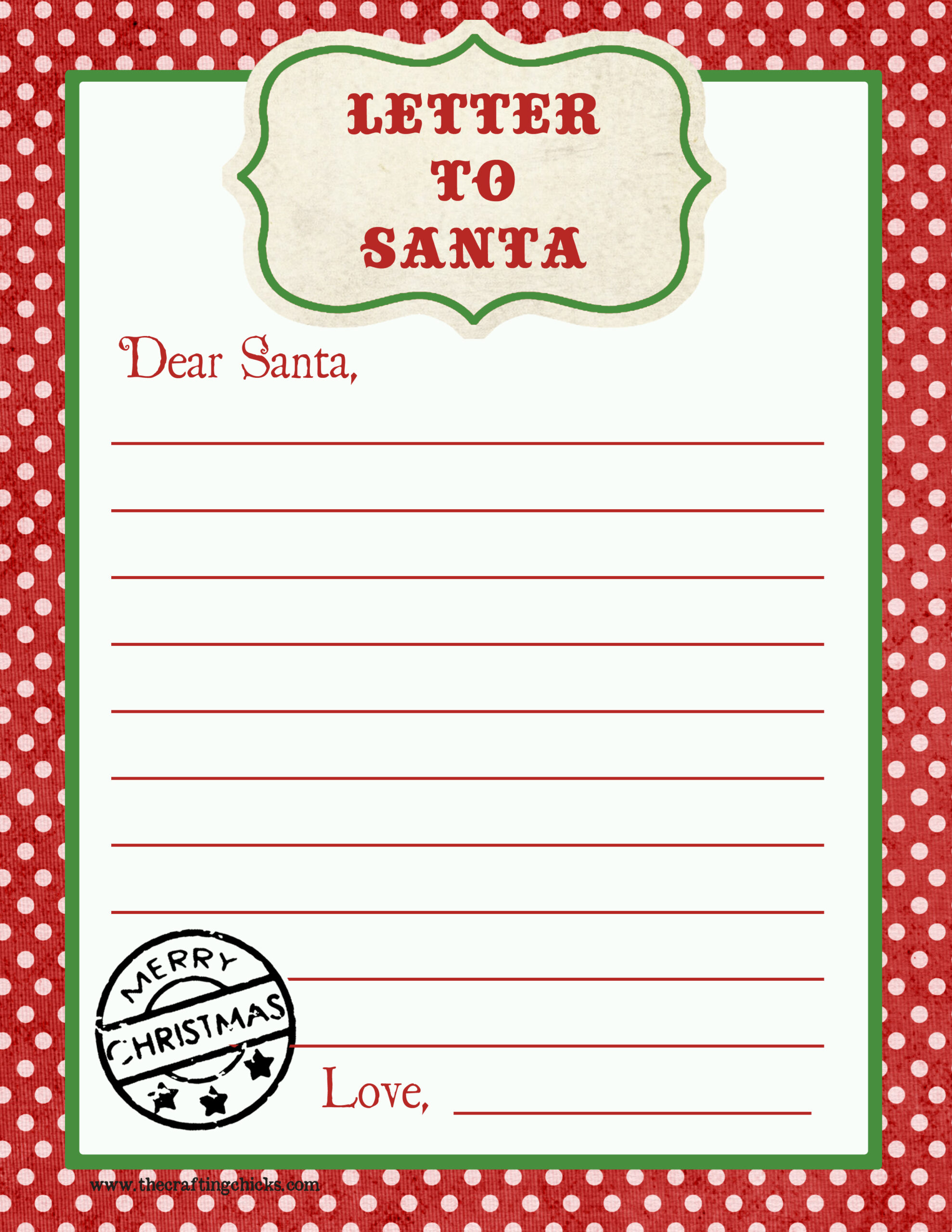 Letter To Santa Free Printable Download within Free Printable Dear Santa Stationary