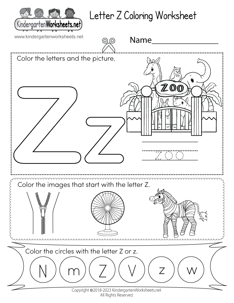Letter Z Coloring Worksheet - Free Printable, Digital, &amp;amp; Pdf intended for Letter Z Worksheets Free Printable