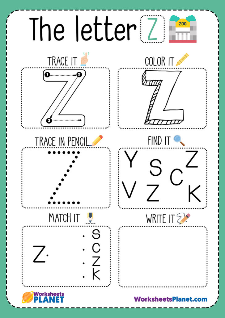 Letter Z Worksheets Free Printable