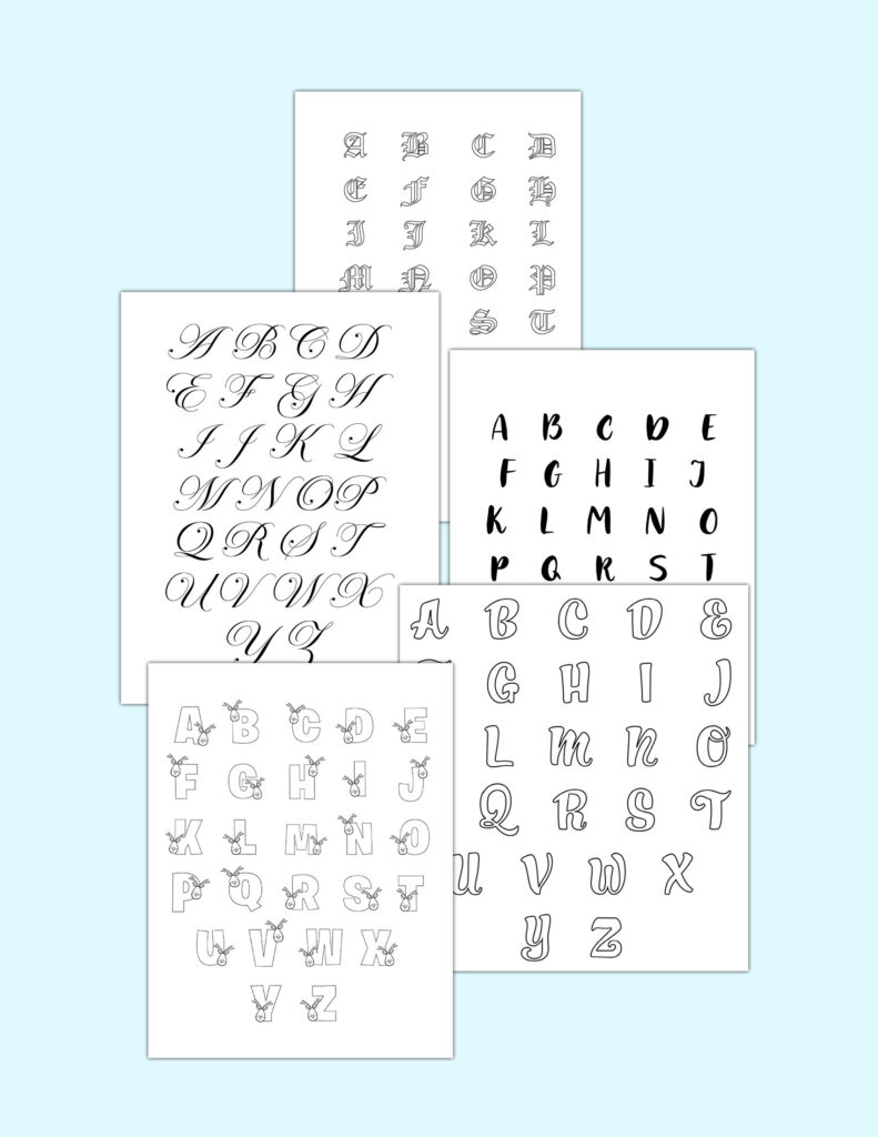 Letters Of The Alphabet Printable Unique Fonts Inside Free Printable Fonts