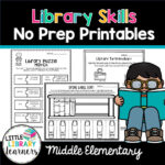 Library Skills No Prep Printables Middle Elementary Intended For Free Library Skills Printable Worksheets