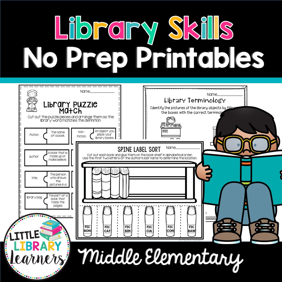 Library Skills No Prep Printables Middle Elementary Intended For Free Library Skills Printable Worksheets Library Skills No Prep Printables Middle Elementary Intended For Free Library Skills Printable Worksheets