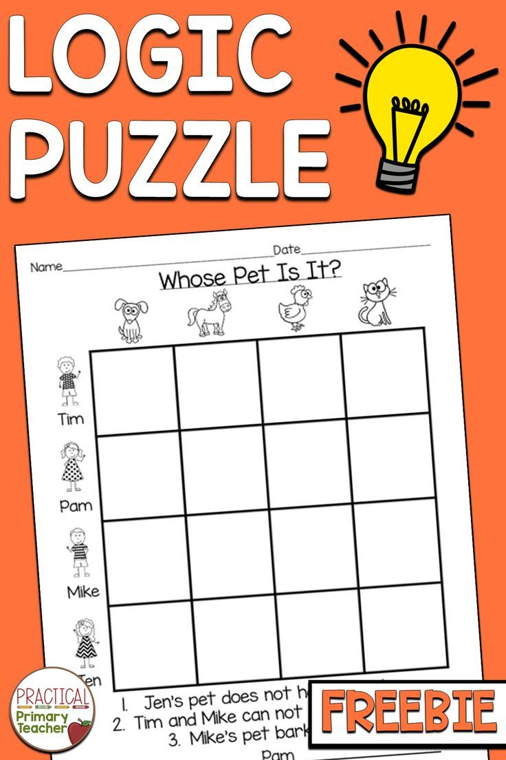 Logic Puzzles For Kids Free throughout Free Printable Critical Thinking Puzzles