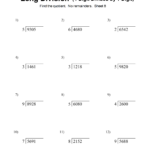 Long Division Worksheets & Problems (Free Printable Math Drills Intended For Free Printable Long Division Worksheets 5Th Grade