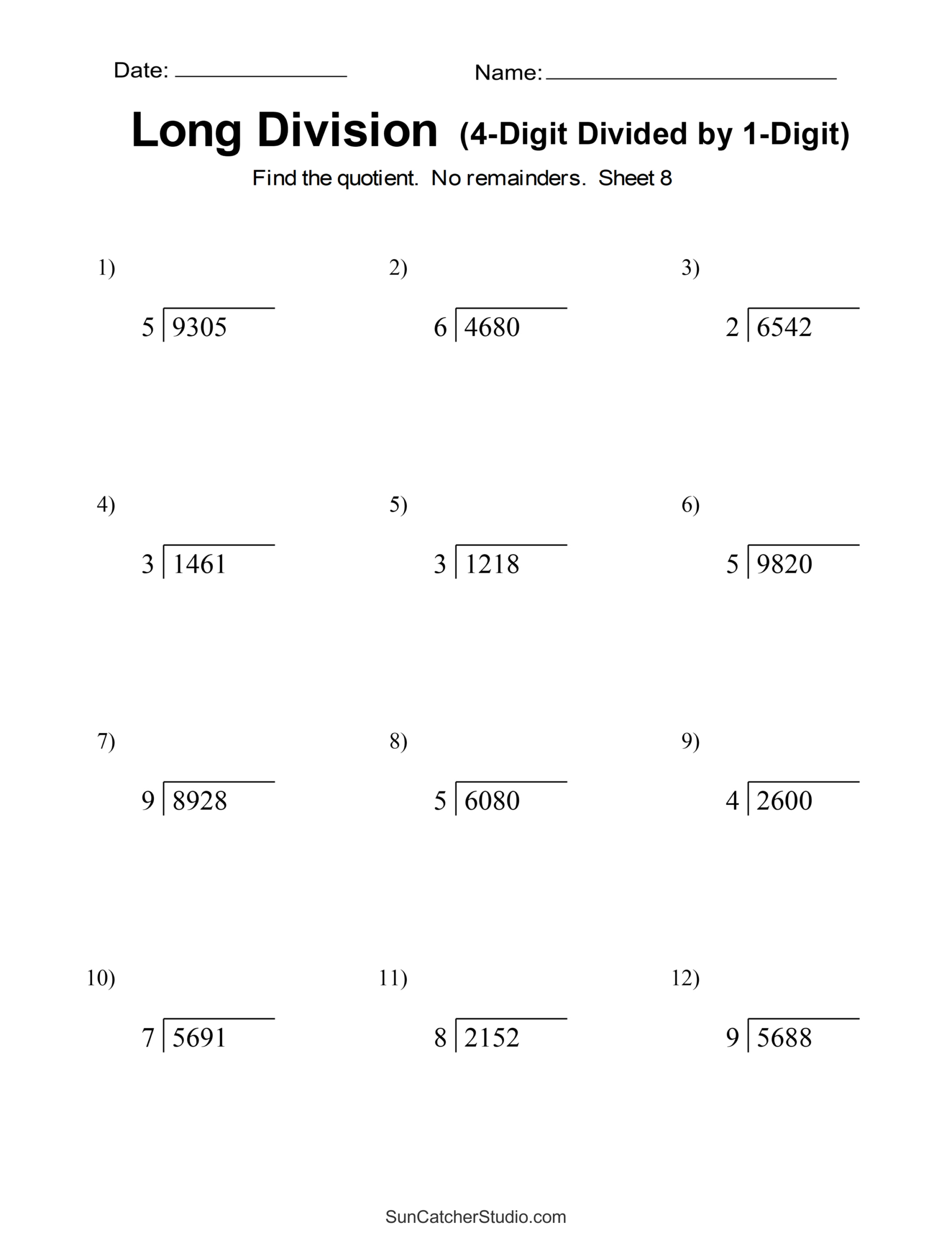 Long Division Worksheets &amp;amp; Problems (Free Printable Math Drills intended for Free Printable Long Division Worksheets 5Th Grade