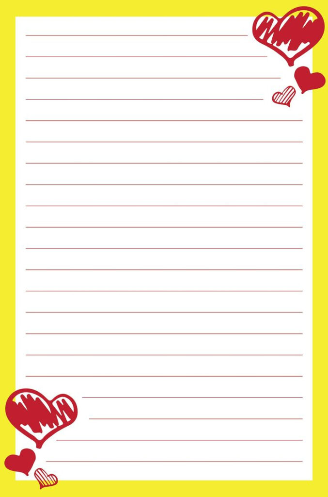 Love Letter Templates   10 Free Pdf Printables | Printablee Inside Free Printable Love Letter Paper