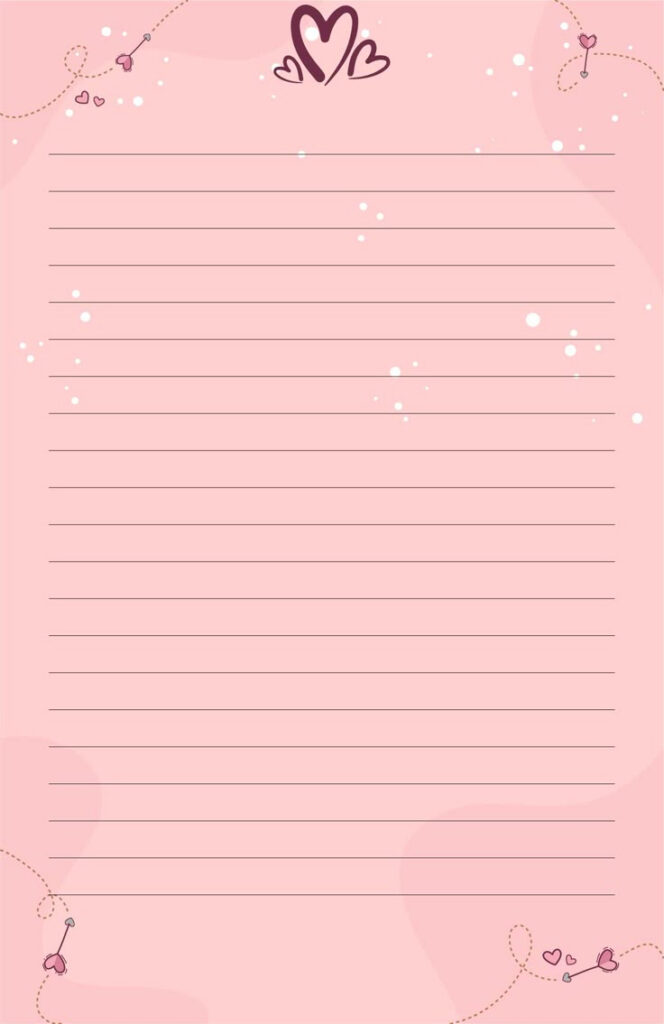 Love Letter Templates   10 Free Pdf Printables | Printablee Throughout Free Printable Love Letter Paper