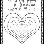 Love With Many Hearts Coloring Page Free Printable   The Art Kit Pertaining To Free Printable Heart Coloring Pages