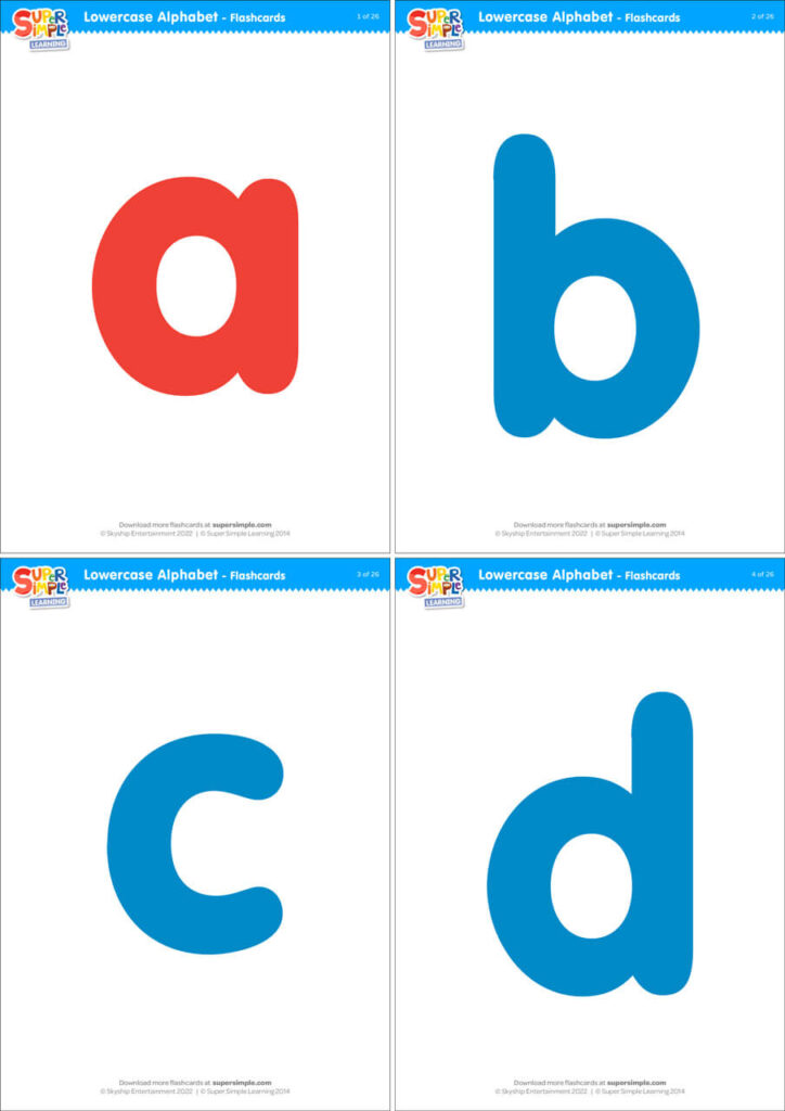 Lowercase Alphabet Flashcards   Super Simple Within Free Printable Lower Case Letters