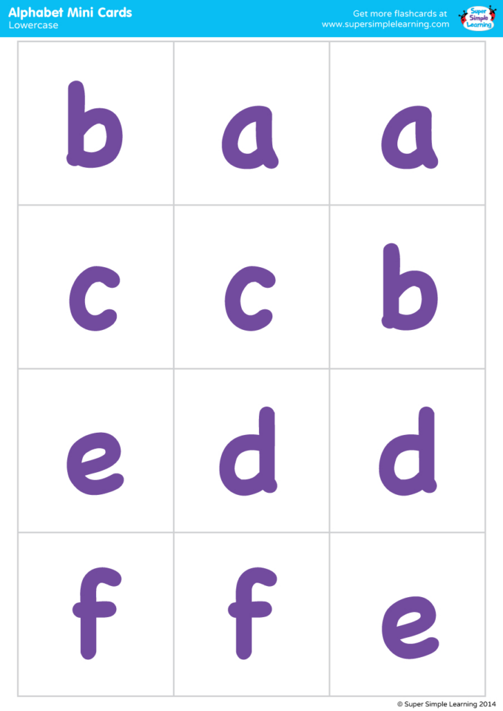 Free Printable Lower Case Letters Flashcards