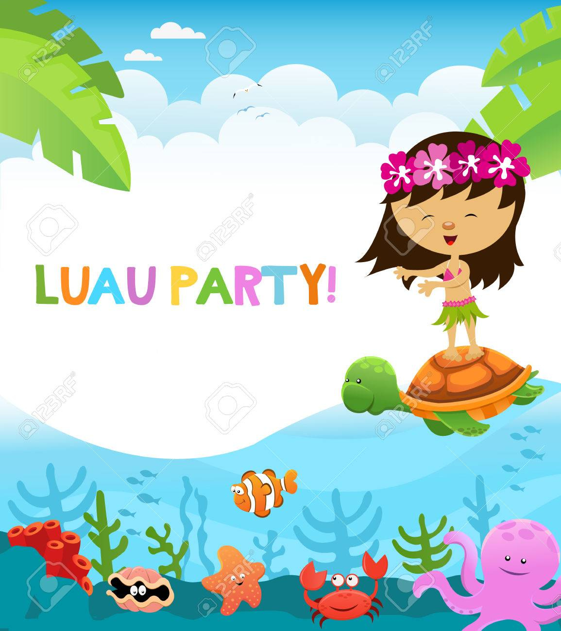 Luau Party Royalty Free Svg, Cliparts, Vectors, And Stock with Free Printable Luau Clipart