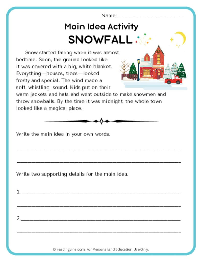 Main Idea Worksheets Readingvine With Free Printable Main Idea Worksheets Main Idea Worksheets Readingvine With Free Printable Main Idea Worksheets