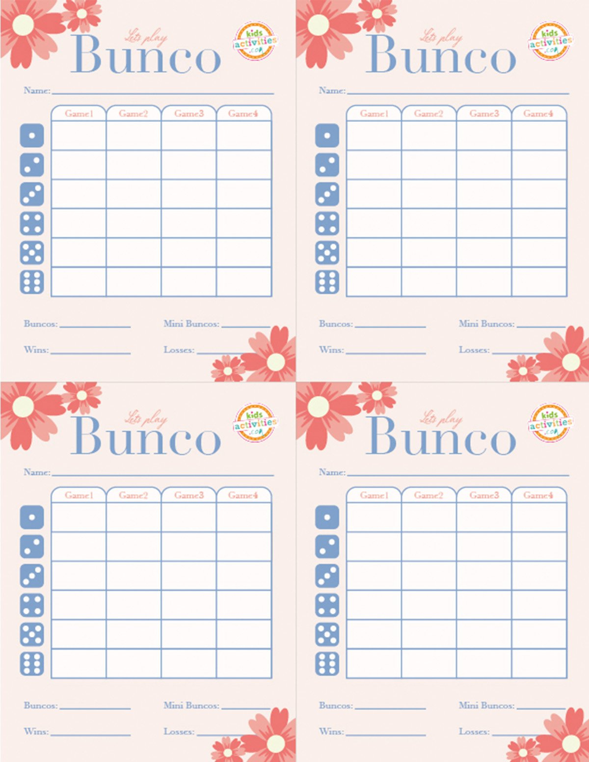 Make A Bunco Party Box With Free Printable Bunco Score Sheets with Printable Bunco Score Cards Free
