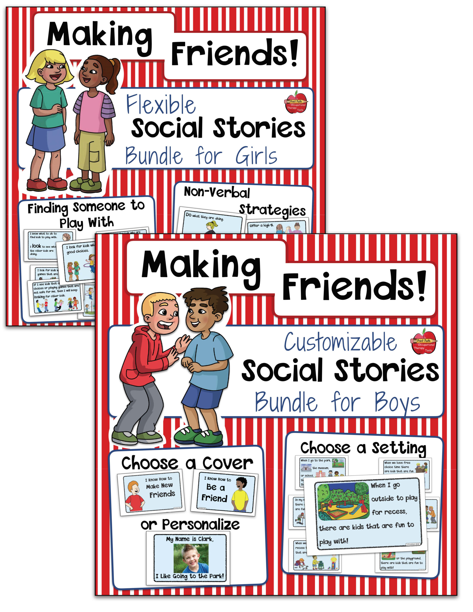 Making Friends Social Stories For Girls And/Or Boys - Flexible And within Free Printable Social Stories Making Friends