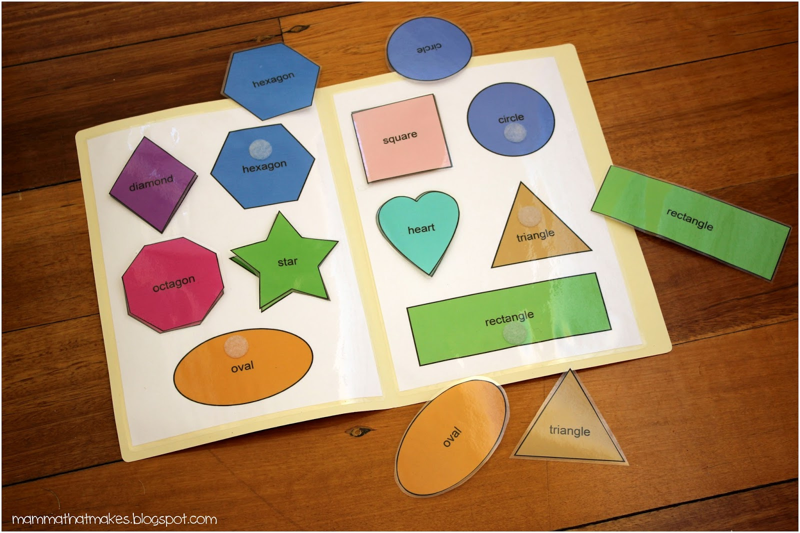 Mamma That Makes: Shape Matching File Folder Game in Free Printable File Folder Games