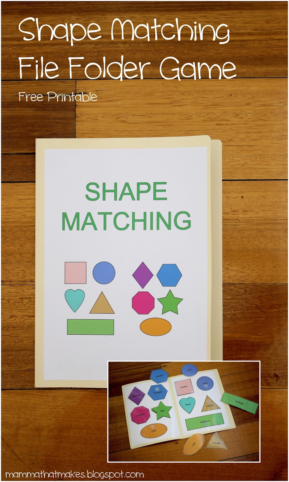 Mamma That Makes: Shape Matching File Folder Game pertaining to Free Printable File Folder Games