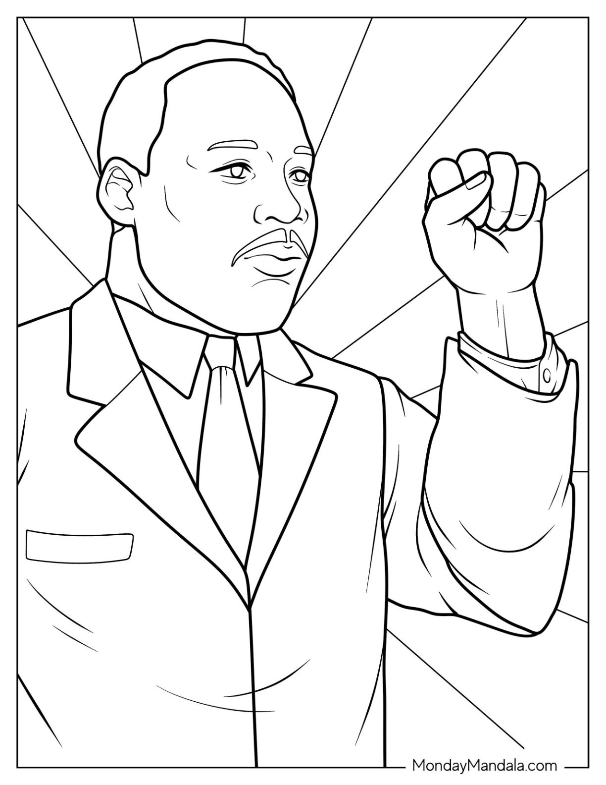Martin Luther King, Jr. Coloring Pages (Free Printables) within Martin Luther King Free Printable Coloring Pages