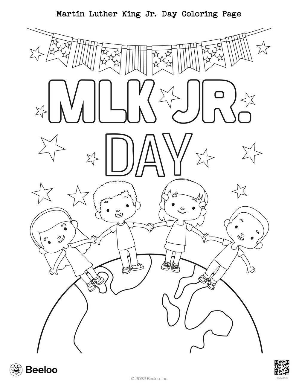 Martin Luther King Jr. Day-Themed Coloring Pages • Beeloo in Martin Luther King Free Printable Coloring Pages