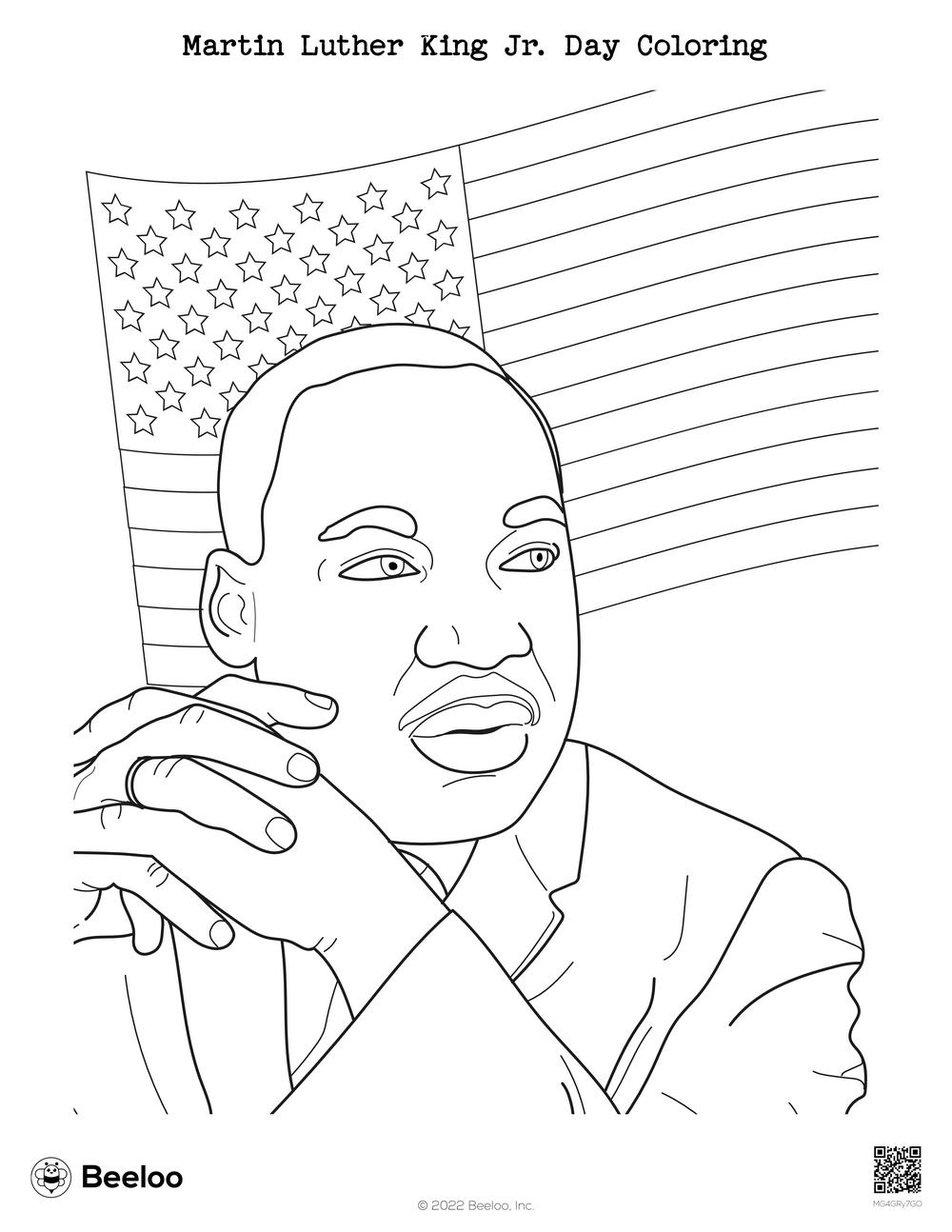 Martin Luther King Jr. Day-Themed Coloring Pages • Beeloo with regard to Martin Luther King Free Printable Coloring Pages