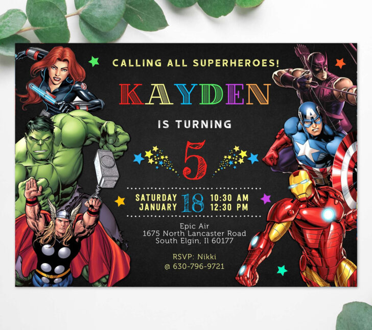 Avengers Printable Invitations Free