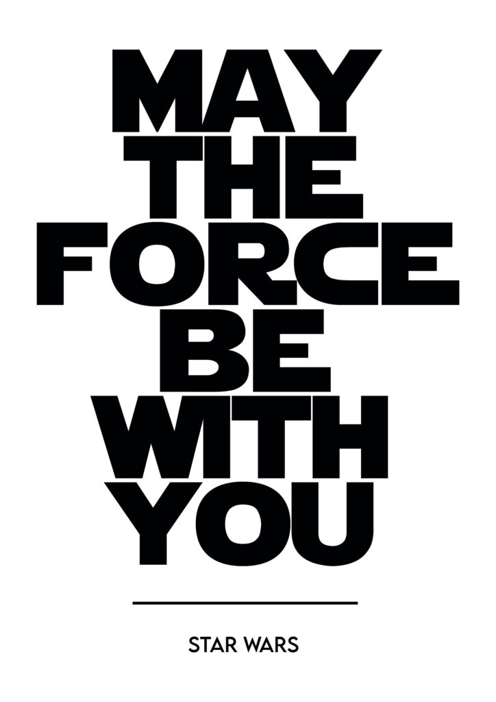 May The Force Be With You Poster, Digital Download, Star Wars Throughout May The Force Be With You Free Printable