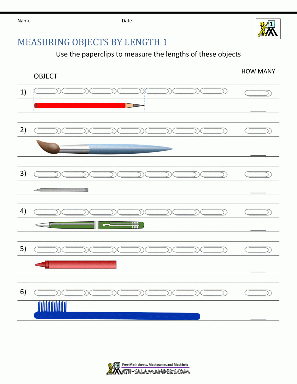 Measurement Worksheets For First Grade within Free Printable Measurement Worksheets Grade 1