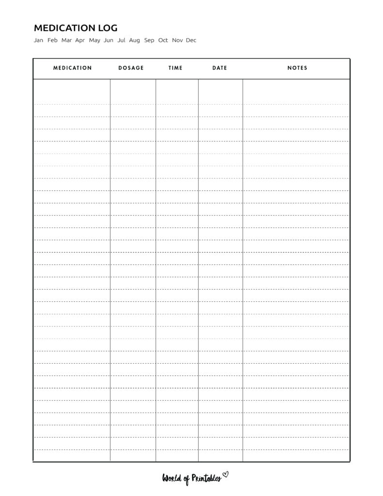 Medication Log 8 Of The Best Templates World Of Printables Intended For Free Printable Medication Log Sheet Medication Log 8 Of The Best Templates World Of Printables Intended For Free Printable Medication Log Sheet