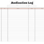 Medication Logs   25 Free Printables | Printabulls In Free Printable Medication Log Sheet