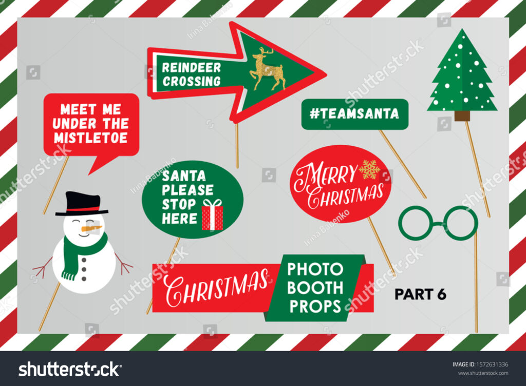 Merry Christmas Photo Booth Printable Props Stock Vector (Royalty Within Free Printable Christmas Photo Booth Props Merry Christmas Photo Booth Printable Props Stock Vector (Royalty Within Free Printable Christmas Photo Booth Props