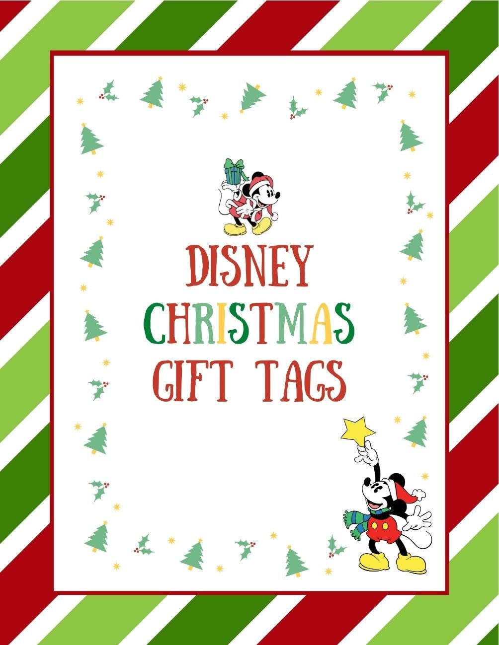 Mickey Christmas Gift Tags With Free Printable | Omc regarding Free Printable Mickey Mouse Favor Tags