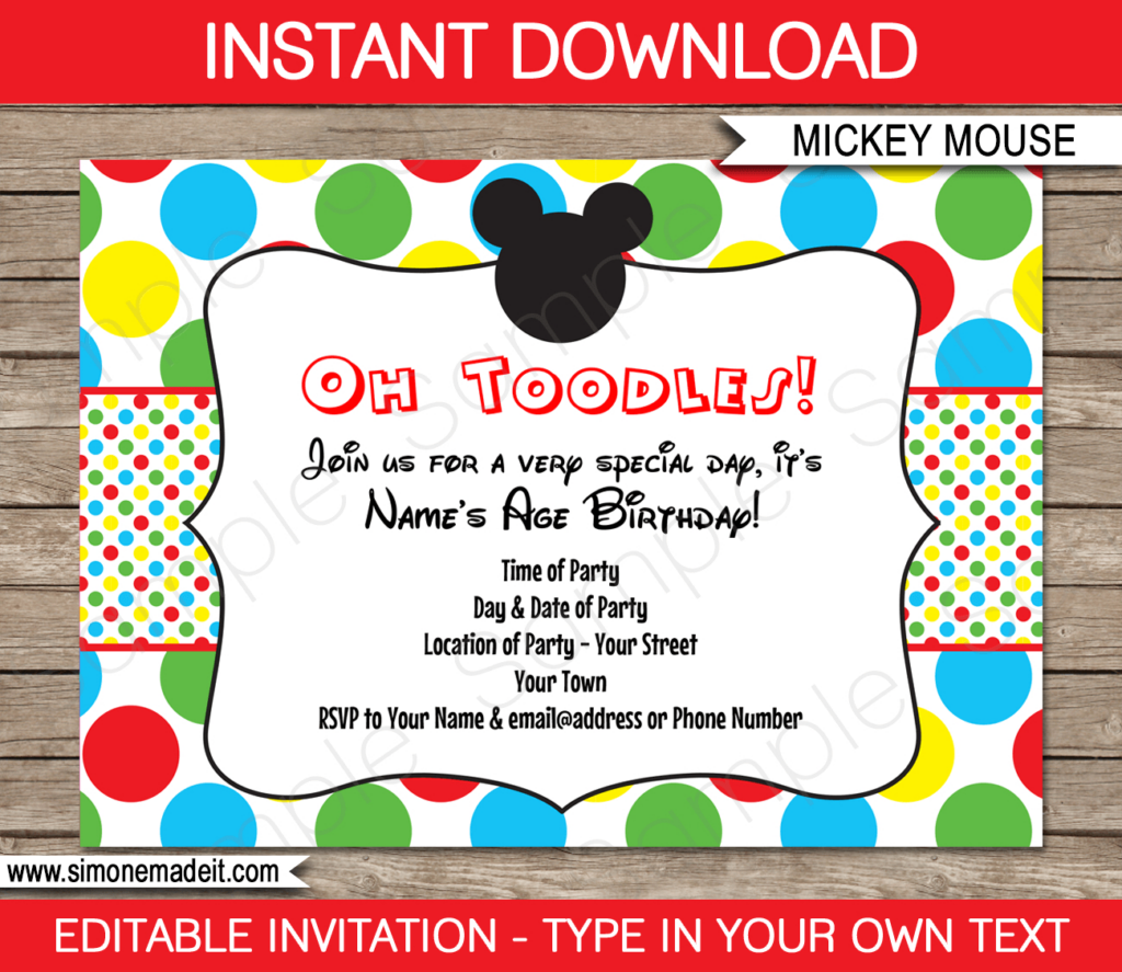 Mickey Mouse Party Invitations Template Inside Free Printable Mickey Mouse Invitations Mickey Mouse Party Invitations Template Inside Free Printable Mickey Mouse Invitations