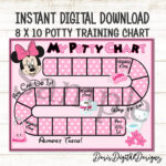 Minnie Mouse Potty Chart Minnie Mouse Potty Training Chart Reward Chart  Potty Training Printable Potty Training Tips Digital Download Chart.   Etsy With Regard To Free Printable Minnie Mouse Potty Training Chart