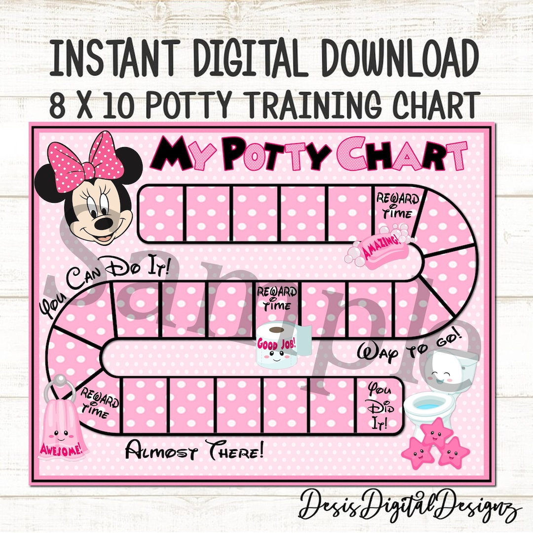 Minnie Mouse Potty Chart Minnie Mouse Potty Training Chart Reward Chart Potty Training Printable Potty Training Tips Digital Download Chart. - Etsy with regard to Free Printable Minnie Mouse Potty Training Chart