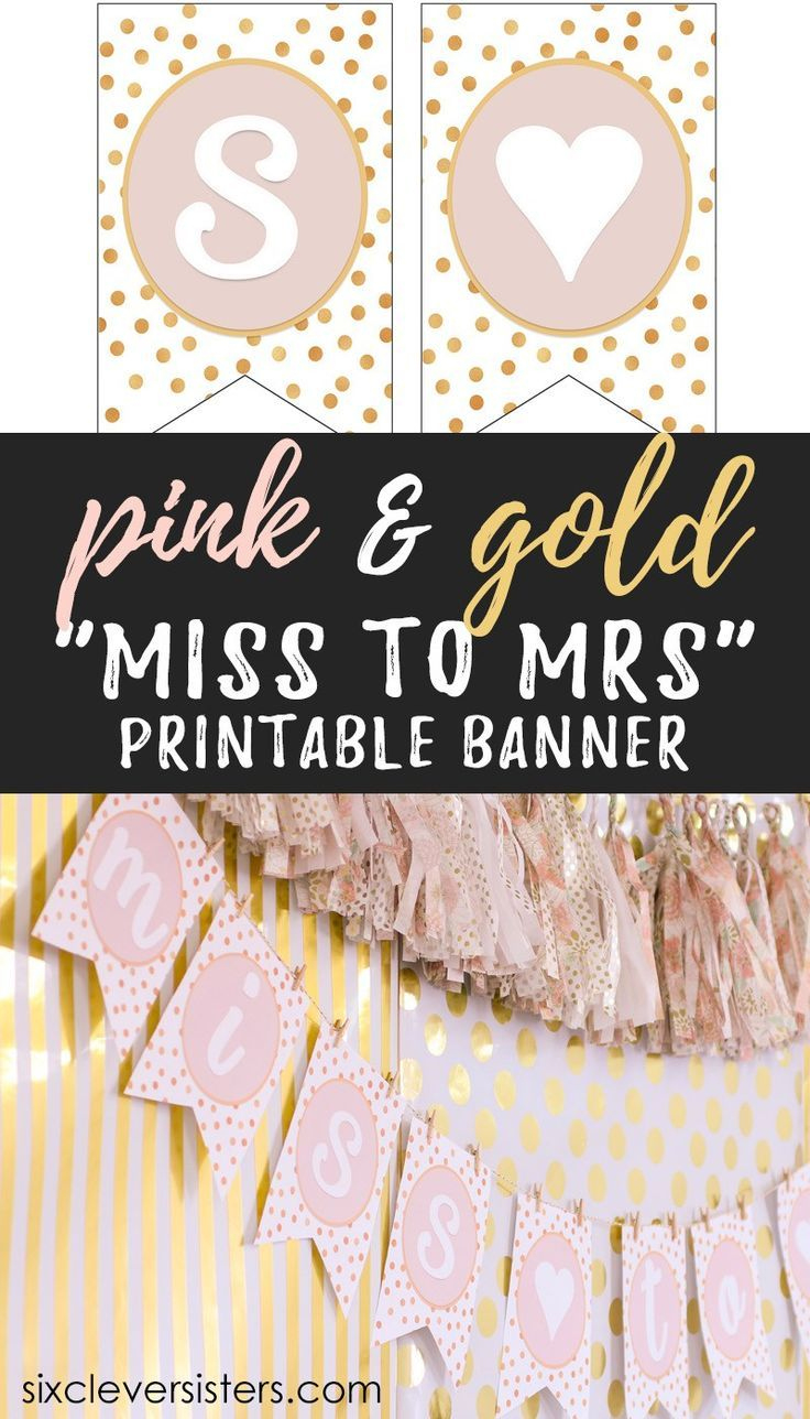 Miss To Mrs Banner – Free Printable for Free Printable Miss To Mrs Banner