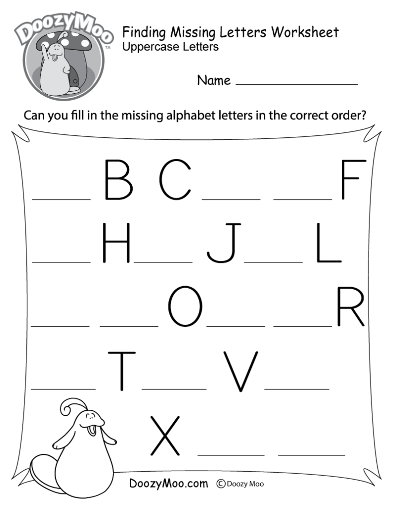 Missing Letter Worksheets (Free Printables) Doozy Moo Pertaining To Free Printable Alphabet Worksheets For Grade 1 Missing Letter Worksheets (Free Printables) Doozy Moo Pertaining To Free Printable Alphabet Worksheets For Grade 1