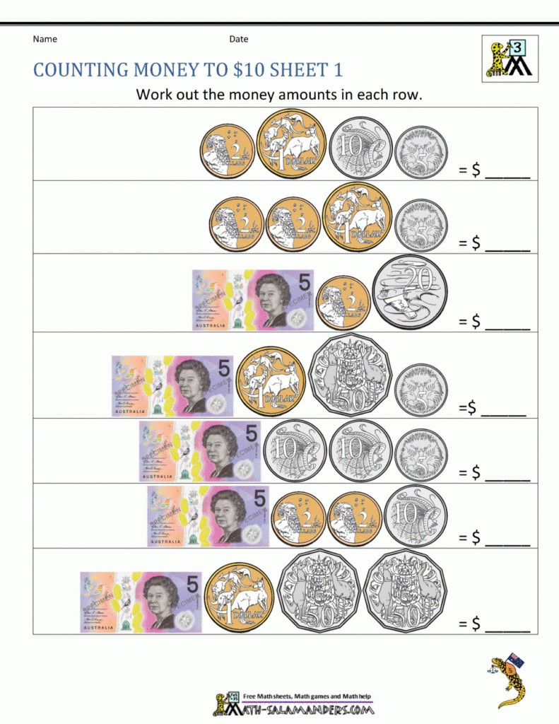 Money Worksheets Australian With Regard To Free Printable Money Worksheets Australia Money Worksheets Australian With Regard To Free Printable Money Worksheets Australia