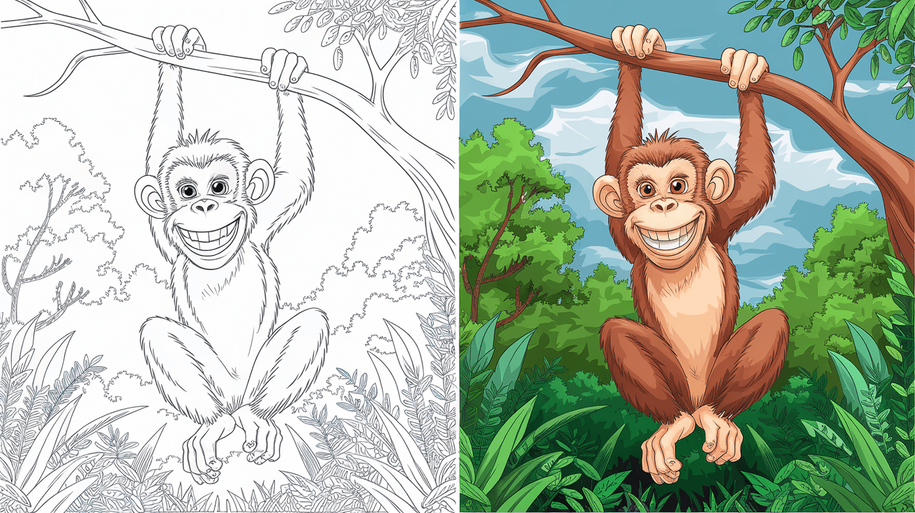 Monkey Coloring Pages (40+ Free Printable Pdf) regarding Free Printable Monkey Coloring Sheets