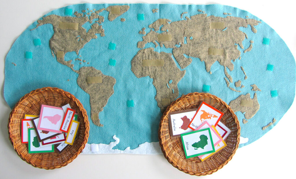 Montessori Continents Map & Quietbook With 3 Part Cards | Imagine For Montessori World Map Free Printable Montessori Continents Map & Quietbook With 3 Part Cards | Imagine For Montessori World Map Free Printable