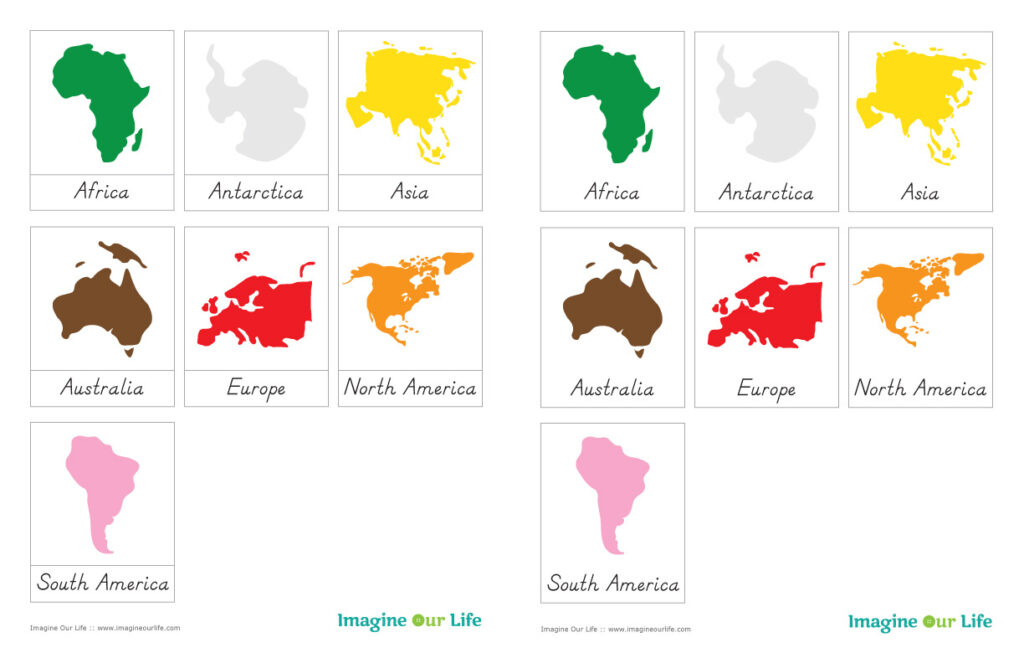 Montessori Continents Map & Quietbook With 3 Part Cards | Imagine Within Montessori World Map Free Printable Montessori Continents Map & Quietbook With 3 Part Cards | Imagine Within Montessori World Map Free Printable