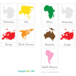 Montessori Continents Map & Quietbook With 3 Part Cards | Imagine Within Montessori World Map Free Printable