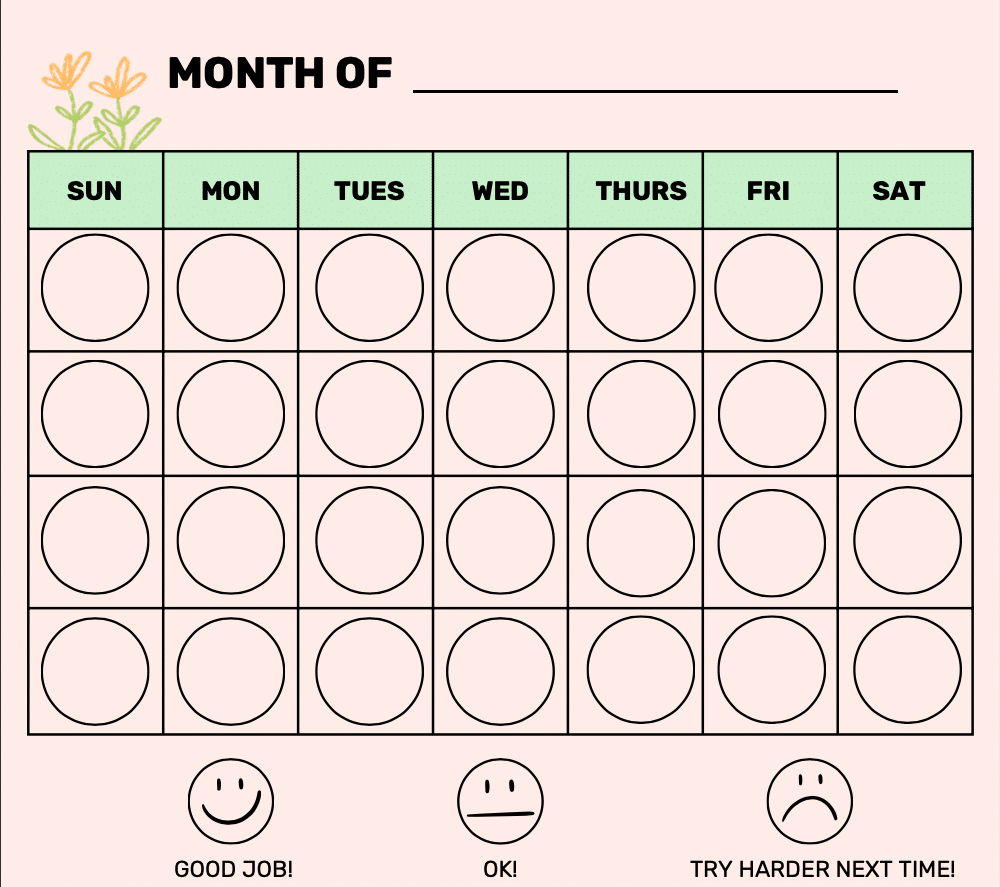 Monthly Behavior Chart | Free Printable Goally Intended For Free Printable Behavior Charts Monthly Behavior Chart | Free Printable Goally Intended For Free Printable Behavior Charts