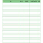 Monthly Bill Organizers   18 Free Printables | Printabulls Regarding Free Printable Bill Payment Schedule