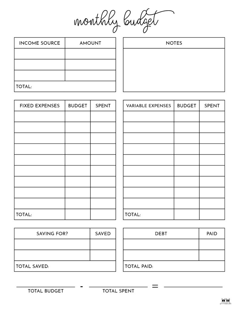 Monthly Budget Planners 20 Free Printables | Printabulls Inside Free Printable Monthly Expenses Worksheet Monthly Budget Planners 20 Free Printables | Printabulls Inside Free Printable Monthly Expenses Worksheet