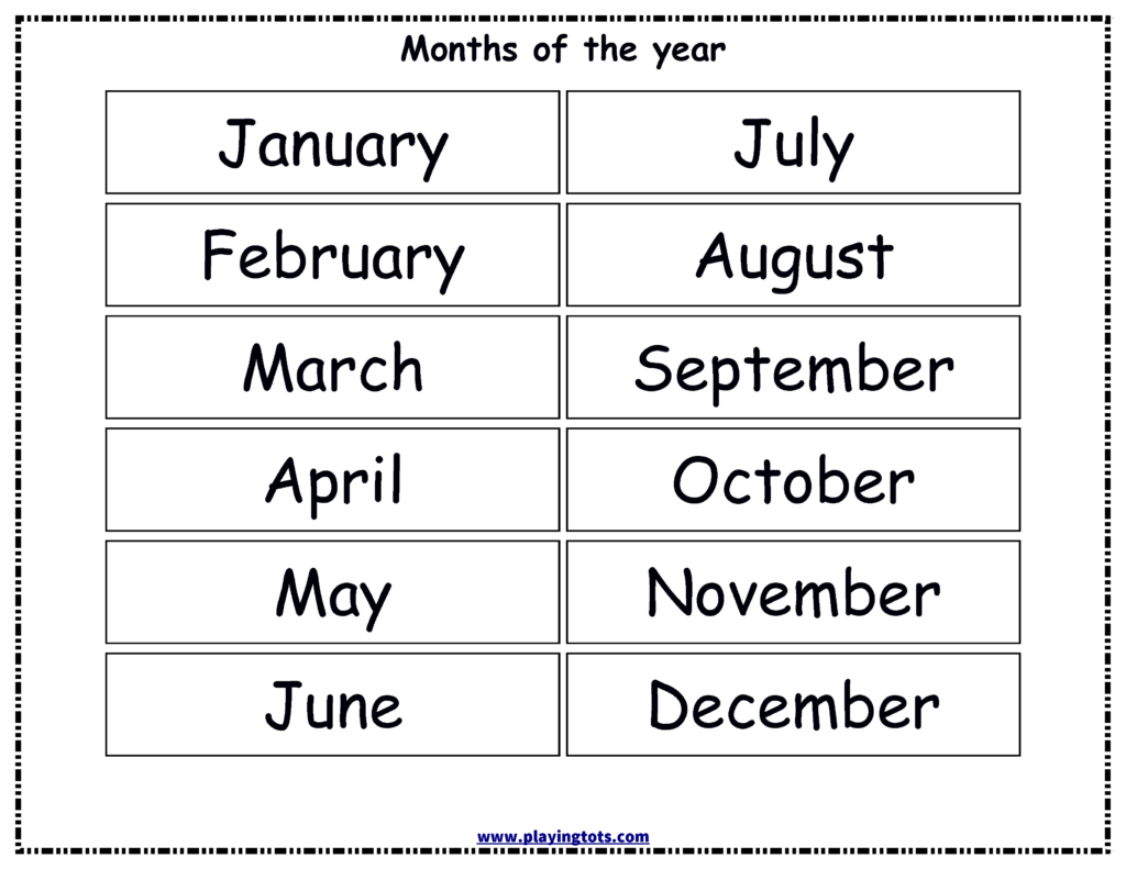 Months Of The Year Free Printable Printable Party Favors With Free Printable Months Of The Year Chart Months Of The Year Free Printable Printable Party Favors With Free Printable Months Of The Year Chart