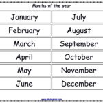 Months Of The Year Free Printable   Printable Party Favors With Free Printable Months Of The Year Chart
