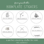 More Like Home: Printable Bookplate Stickers With Free Printable Christmas Bookplates