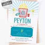 Movie Night Birthday Party Invitation   Hostess With The Mostess® Regarding Movie Night Birthday Invitations Free Printable