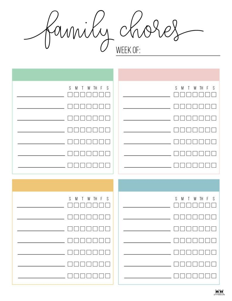 Multiple Children Chore Charts - 10 Free Printable Charts with regard to Free Printable Chore Charts For Multiple Children